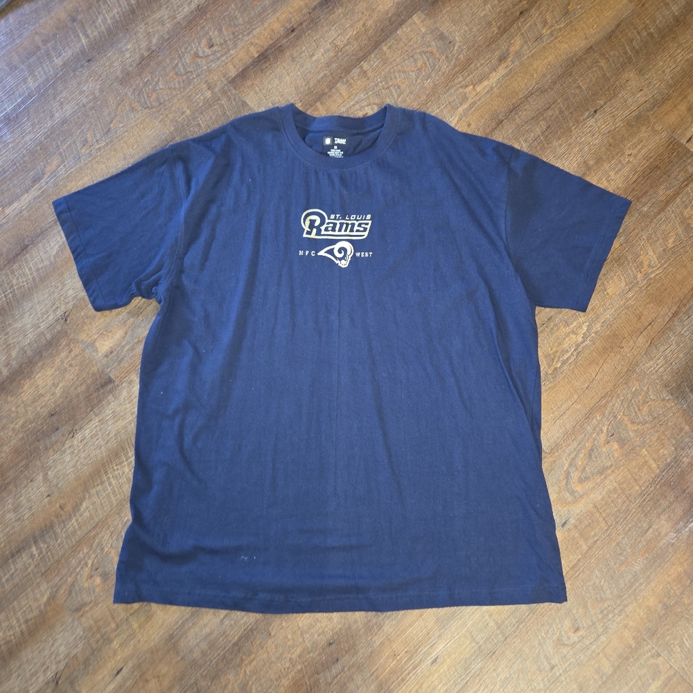 Vintage St Louis Rams Shirt Mens 3X Blue NFL Apparel Football Short Sleeve Tee